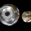 ANTIQUE PERSIAN ENAMEL GLASS DECANTER W STOPPER PIC-3