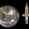 ANTIQUE PERSIAN ENAMEL GLASS DECANTER W STOPPER PIC-4