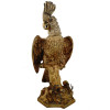 GILT SILVER PARROT FIGURAL DECANTER W RUBY EYES PIC-0