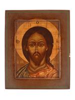 ANTIQUE 19TH CENT RUSSIAN ICON CHRIST PANTOCRATOR