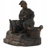 PAINTED CERAMIC DESK DECOR FIGURE OF A FISHERMAN PIC-0