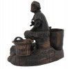 PAINTED CERAMIC DESK DECOR FIGURE OF A FISHERMAN PIC-3