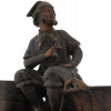 PAINTED CERAMIC DESK DECOR FIGURE OF A FISHERMAN PIC-5