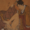 ANTIQUE MEIJI ERA JAPANESE EROTIC SHUNGA PAINTING PIC-2