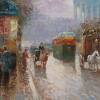 FRENCH PARIS CITYSCAPE OIL PAINTING BY T E PENCKE PIC-2