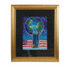 PEACE ON EARTH AMERICAN PAINTING BY PETER MAX PIC-0