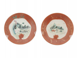 ANTIQUE CHINESE QING DYNASTY PORCELAIN PLATES