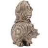 CHINESE SILVER PLATED BUDDHA RHINO INCENSE BURNER PIC-2