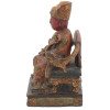 ANTIQUE CHINESE POLYCHROME WOOD FIGURE OF EMPEROR PIC-4