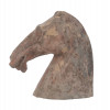 CHINESE TANG DYNASTY TERRACOTTA HORSE HEAD STATUE PIC-4