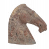 CHINESE TANG DYNASTY TERRACOTTA HORSE HEAD STATUE PIC-2