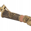 RUSSIAN GILT SILVER ENAMLED ANTLER CIGAR CUTTER PIC-0