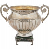 RUSSIAN SILVER GOLD WASH BOWL ON NEPHRITE BASE PIC-3