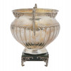 RUSSIAN SILVER GOLD WASH BOWL ON NEPHRITE BASE PIC-4