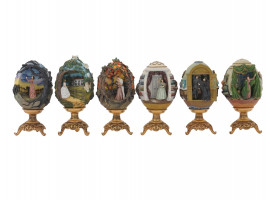 FRANKLIN MINT GONE WITH THE WIND EGG SCULPTURES