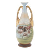 VICTORIA AUSTRIA LARGE PORCELAIN VASE WITH CATTLE PIC-0