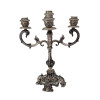 ANTIQUE 19 C SILVER CAST PORTUGUESE CANDELABRAS PIC-5