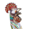 RUSSIAN SILVER CLOISONNE ENAMEL ROOSTER KOVSH PIC-8