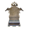 RUSSIAN GILT SILVER CLOISONNE ENAMEL SALT THRONE PIC-3