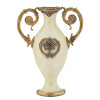 RUSSIAN SILVER DIAMOND GUILLOCHE ENAMEL VASE PIC-0