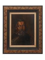 ATTRIBUTED TO ERNEST HOOD PORTRAIT OIL PAINTING