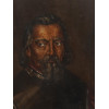 ATTRIBUTED TO ERNEST HOOD PORTRAIT OIL PAINTING PIC-1