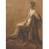 ATTR TO HILDA VIKA NUDE PORTRAIT OIL PAINTING PIC-1