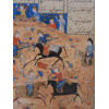 ANTIQUE 17TH CENT PERSIAN MINIATURE OF A BATTLE PIC-2