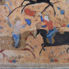 ANTIQUE 17TH CENT PERSIAN MINIATURE OF A BATTLE PIC-4