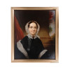 ANTIQUE PAINTING PORTRAIT OF OLD WOMAN IN GLASSES PIC-0