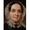 ANTIQUE PAINTING PORTRAIT OF OLD WOMAN IN GLASSES PIC-1
