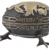 RUSSIAN 84 SILVER IMPERIAL STYLE EASTER EGG CASE PIC-0