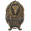 LARGE RUSSIAN 84 SILVER EASTER EGG WITH RUBIES PIC-0