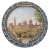 RUSSIAN HAND PAINTED SILVER AND ENAMEL TRINKET BOX PIC-2