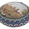 RUSSIAN HAND PAINTED SILVER AND ENAMEL TRINKET BOX PIC-1