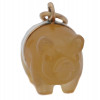 RUSSIAN GOLD AND HARD ENAMEL PENDANT OF A PIG PIC-1