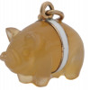 RUSSIAN GOLD AND HARD ENAMEL PENDANT OF A PIG PIC-2