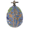 RUSSIAN 84 SILVER AND ENAMEL EASTER EGG PENDANT PIC-3