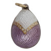 RUSSIAN SILVER DIAMONDS ENAMEL EASTER EGG PENDANT PIC-0