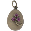 RUSSIAN 84 SILVER RUBY STONES EASTER EGG PENDANT PIC-2