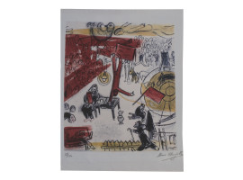 RUSSIAN FRENCH COLOR LITHOGRAPH BY  MARC CHAGALL