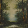 FOREST LANDSCAPE OIL PAINTING BY ROBERT WALLINGER PIC-1