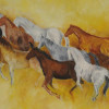 EXPRESSIONIST HORSE OIL PAINTING SIGNED BY ARTIST PIC-2