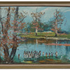 1986 LANDSCAPE OIL PAINTING SIGNED MORRIS KATZ PIC-0