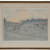 WINTER LANDSCAPE WOODCUT SIGNED GORDON MORTENSEN PIC-0