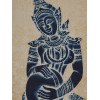 TWO MID CENTURY THAI TEMPLE RUBBINGS WITH DANCERS PIC-4