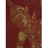 TWO MID CENTURY THAI TEMPLE RUBBINGS WITH DANCERS PIC-3