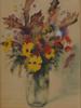 WATERCOLOR PAINTING WITH FLOWERS SIGNED MANDESLOH PIC-1