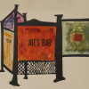 GOUACHE ON PAPER PAINTING JOES BAR ADVERTISEMENT PIC-2