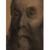 FRAMED PENCIL DRAWING PORTRAIT OF A JEWISH RABBI PIC-1